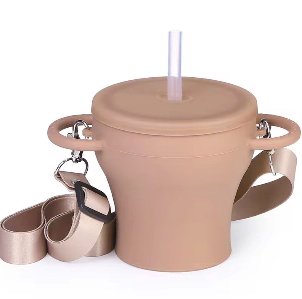 Collapsible Snack CupCollapsible Snack CupsTrippin' Along BoutiqueTrippin' AlongClayFood Grade SiliconeCollapsible Snack Cup