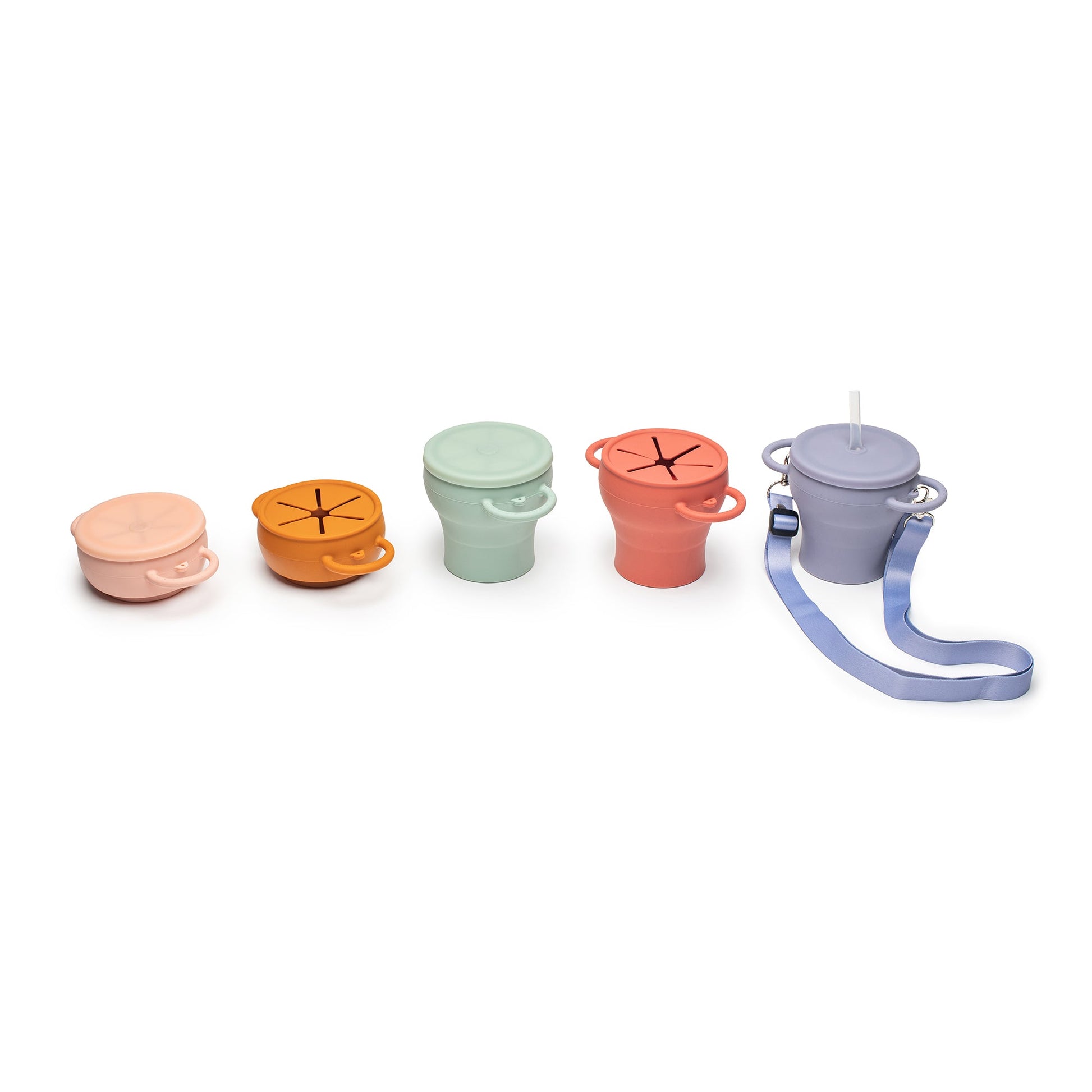 Collapsible Snack CupCollapsible Snack CupsTrippin' Along BoutiqueTrippin' AlongCyanFood Grade SiliconeCollapsible Snack Cup