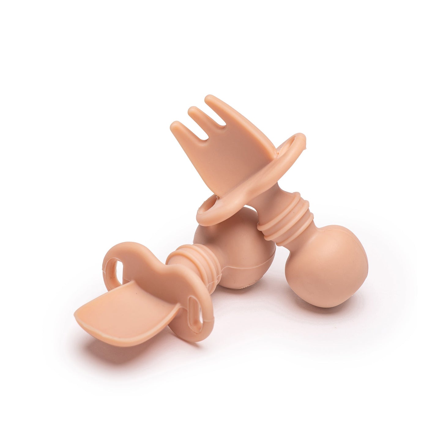 Tiny Tensils™ – Baby & Toddler Utensils for Self - Feeding (Fork + Spoon Set)Bamboo PlateTrippin' Along BoutiqueTrippin' AlongBlushTiny Tensils™ – Baby Utensils for Self - Feeding | Trippin’ Along Boutique