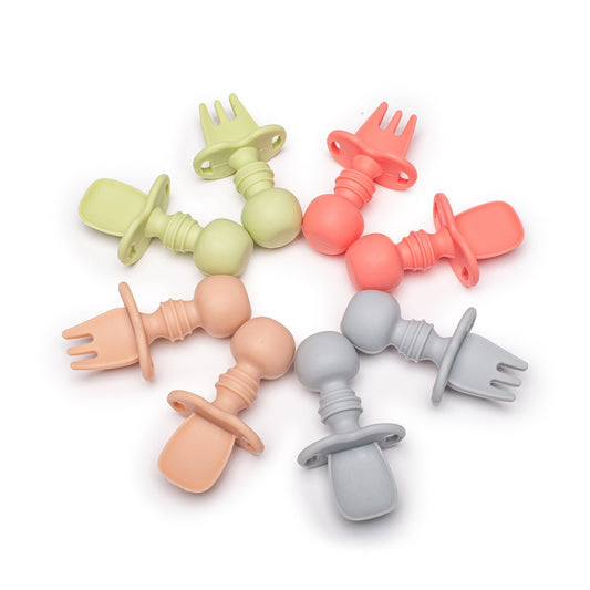 Tiny Tensils™ – Baby & Toddler Utensils for Self - Feeding (Fork + Spoon Set)Bamboo PlateTrippin' Along BoutiqueTrippin' AlongFlamingo Tiny Tensils™ – Baby Utensils for Self - Feeding | Trippin’ Along Boutique